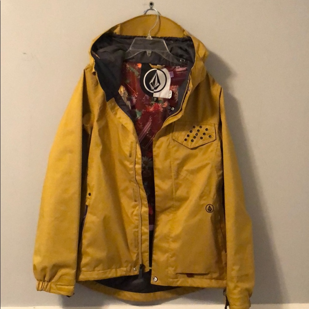 Volcom Ski/Snowboard Jacket - Gold/Yellow - Small